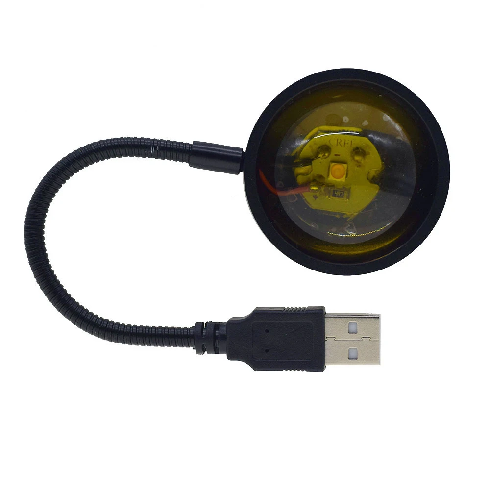 M07K-Sunset Projection Aesthetic Lamp USB Photography Background For Home Living Room Bedroom Decoration Car Interior Lamp