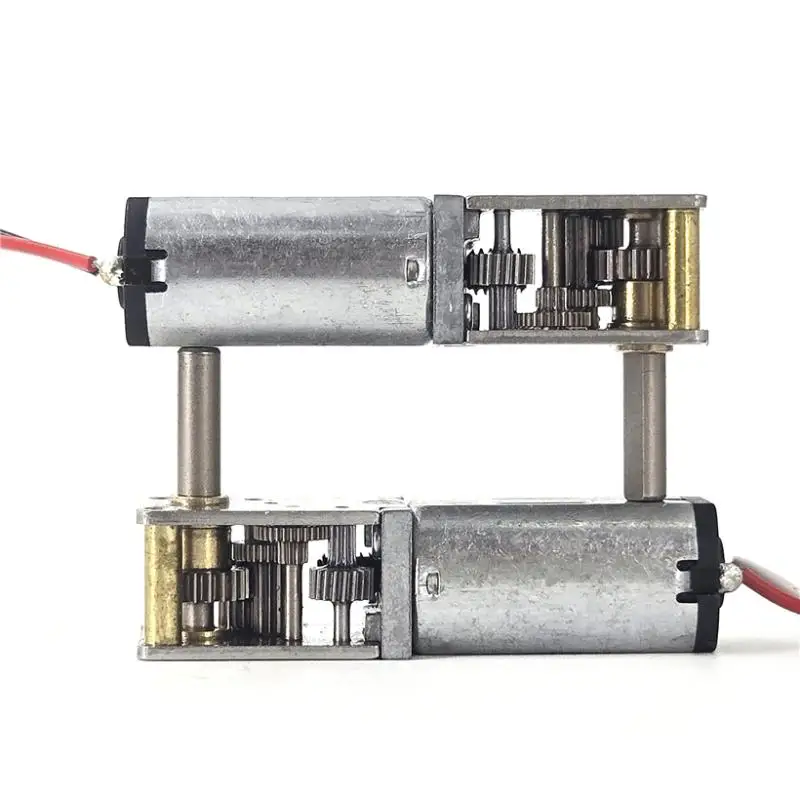 DC 3V-6V 5V 10RPM Slow Speed Large Torque Reduction Motor Right Angle D-shaft Car Robot Mini N30 Metal Gearbox Gear Motor