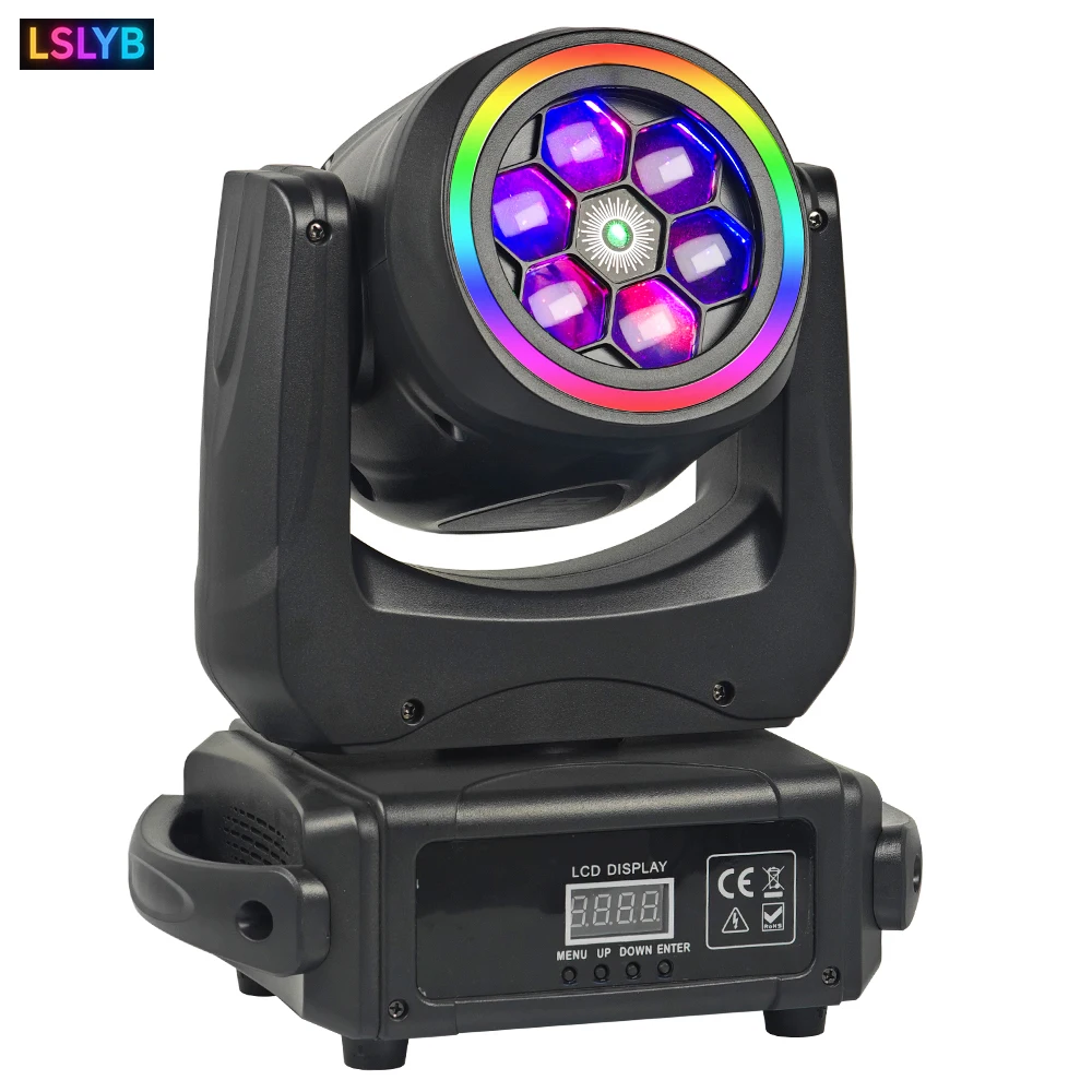 

60W Bee Eye Moving Head Lights RGBW Green Laser Stage Lights DMX512 Control DJ Lights For Christmas Disco Party Club Bar Show