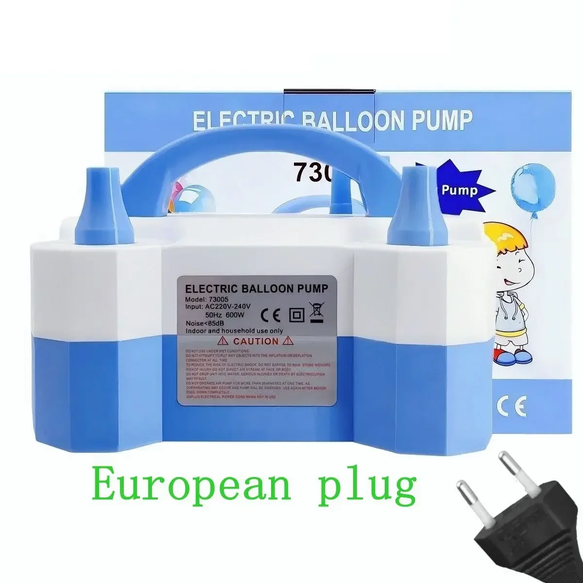 Party use double-hole electric air pump, balloon electric inflator, birthday bachelor party balloon accessories air pump