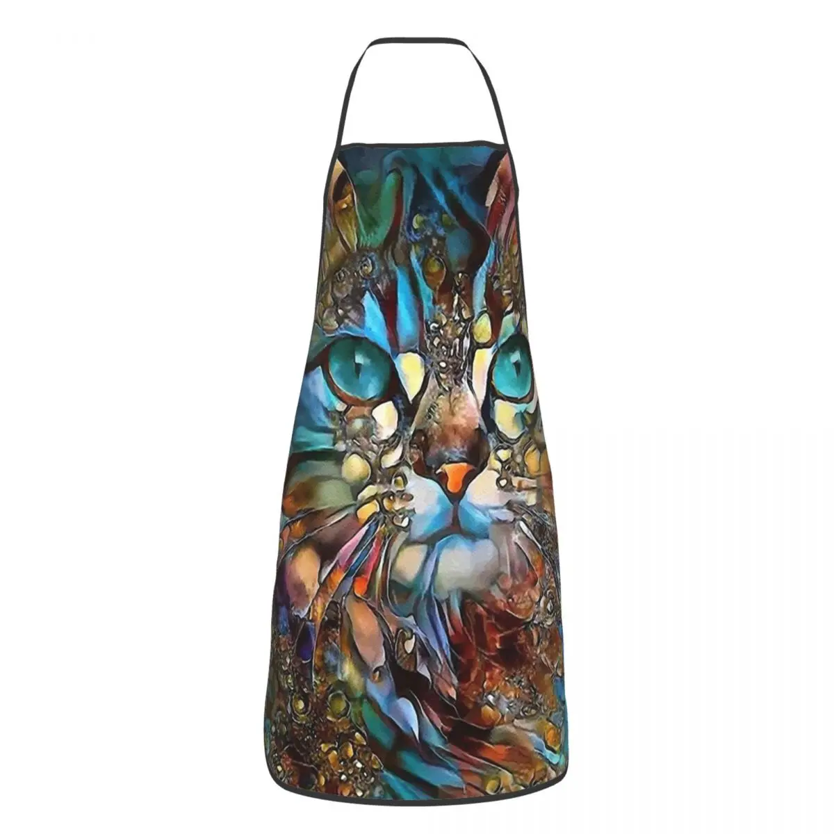 Andyna, Cat, Chat, Lea Roche Paintings Apron Chef Cooking Cuisine Tablier Waterproof Bib Kitchen Cleaning Pinafore for Women Men