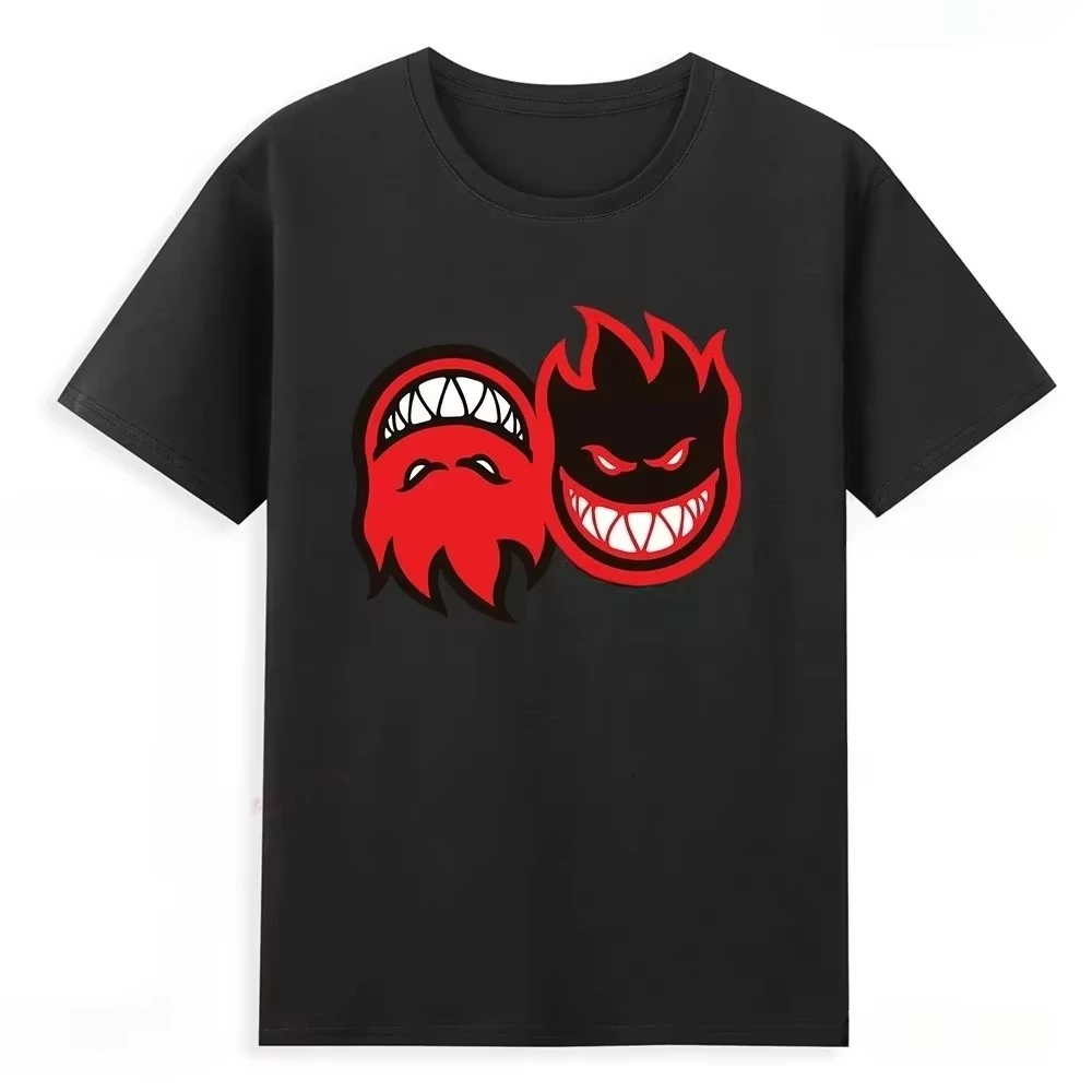 ملابس الصيف Spitfireer سكيت شعار موضة الشارع الاتجاه عادية Harajuku للجنسين قصيرة الأكمام الرجال المتضخم قمم تي شيرت