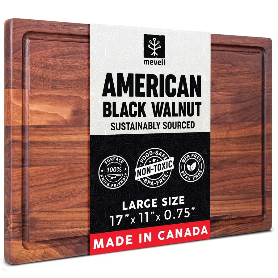 

Деревянная разделочная доска для кухни, двусторонняя деревянная разделочная доска с канавками для сока, разделочная доска, сервировочный поднос для посуды