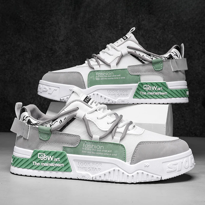 

Men's thick-sole casual shoes Four seasons soft-sole non-slip outdoor flat walking shoes Fashion youth Joker sports board shoes