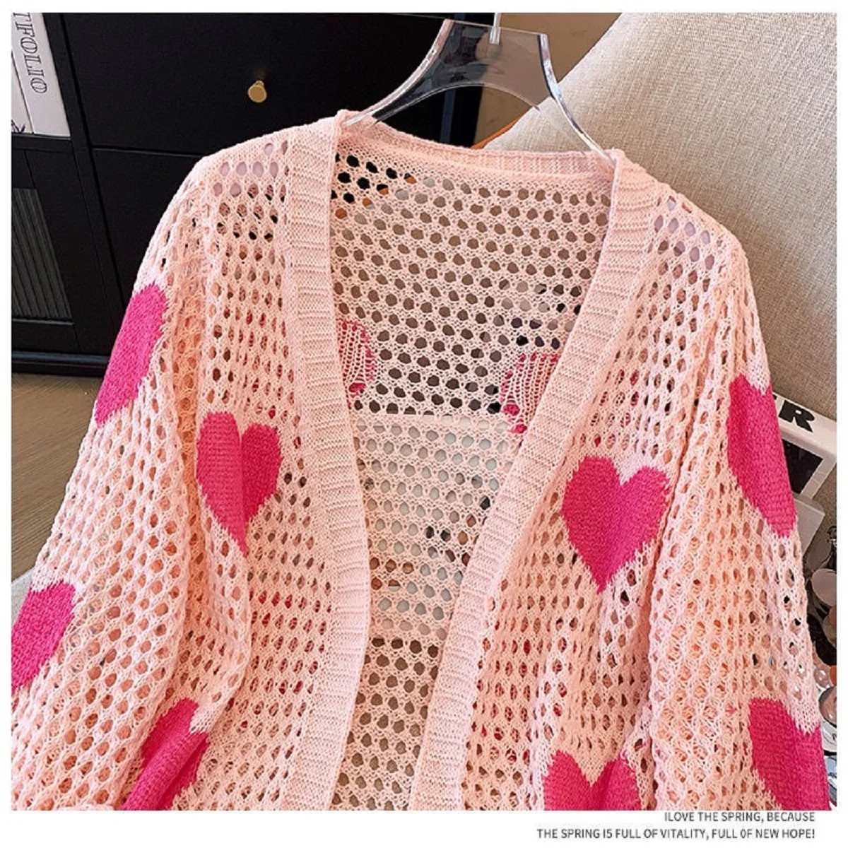 V Neck Cropped Cardigan Women Long Sleeve Twist Knitted Sweater Spring Summer  Keep Cool  Korean Fashion Jacket Cardigan