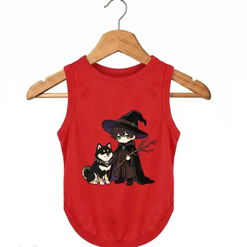 

Dog Summer Vest, Shiba Inu Anime Print, New Pet T-Shirt, Lightweight Breathable