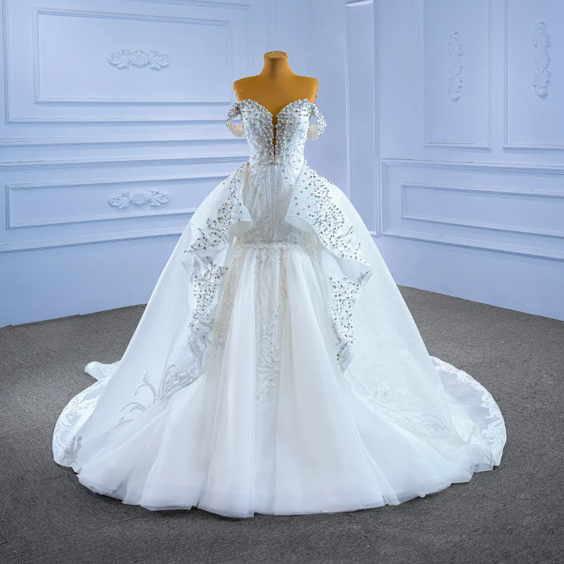 Kisswhite, colección RSM personalizada 67453, bata De boda, vestidos De novia De encaje para mujer, vestidos De novia De sirena con tren