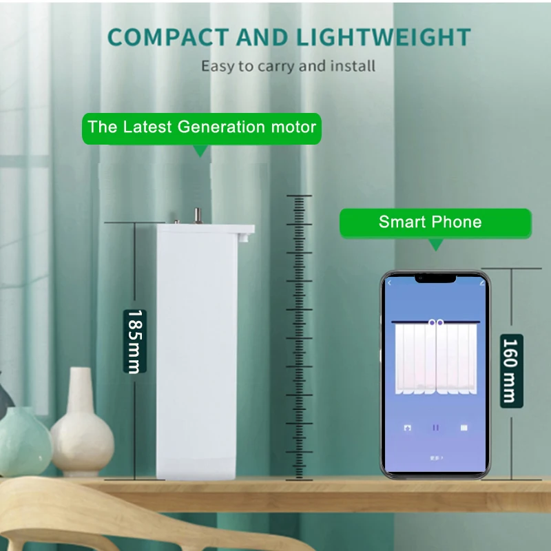 Tuya wifi Curtain Motor engine Driver Support Alexa Google Alice Customizable Electric Curtain Track Rail Cornice For Smart Home