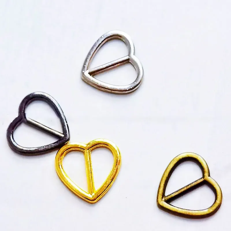 YOMDID 100PCS 7mm Heart Shaped Buckles Doll Clothes Mini Buttons DIY Sewing Material Decorations Buckle Handcraft Accessories