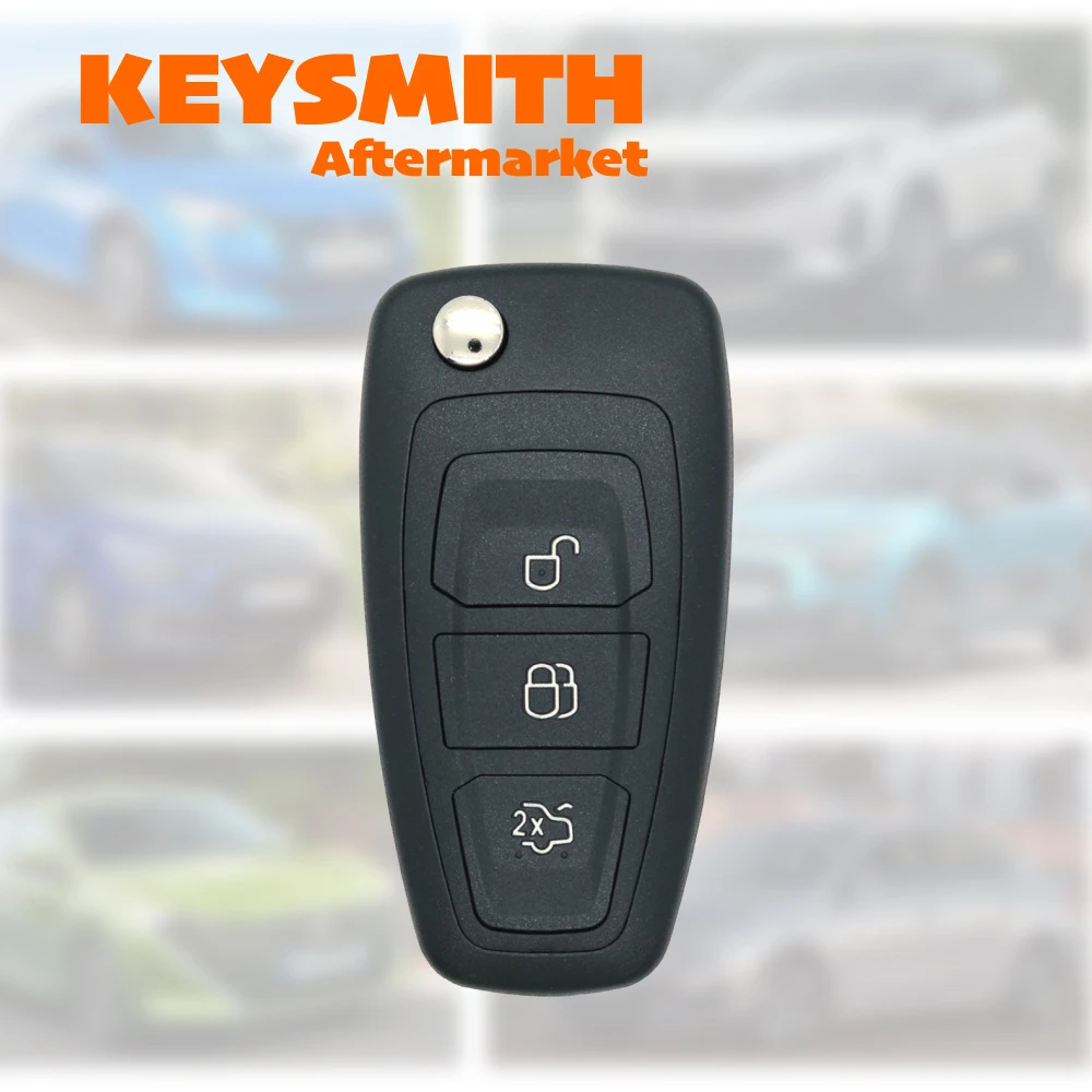 KEYSMITH 4D63 433MHz HU101 3-Button Flip Key for Ford Focus C-Max Mondeo Galaxy S-Max Ranger 2003–2015