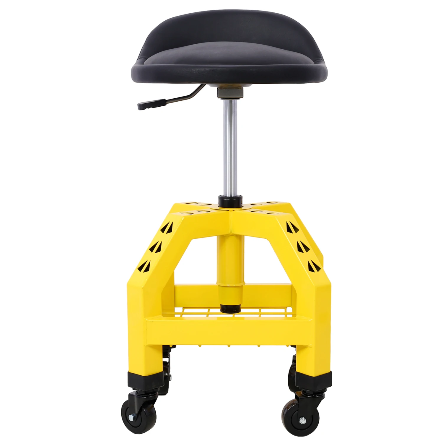 Pneumatic 360 Degree Swivel Stool, Mechanics Rolling Creeper Seat, Heavy Duty Rolling Mechanics Stool, Shop Stool with Casters y