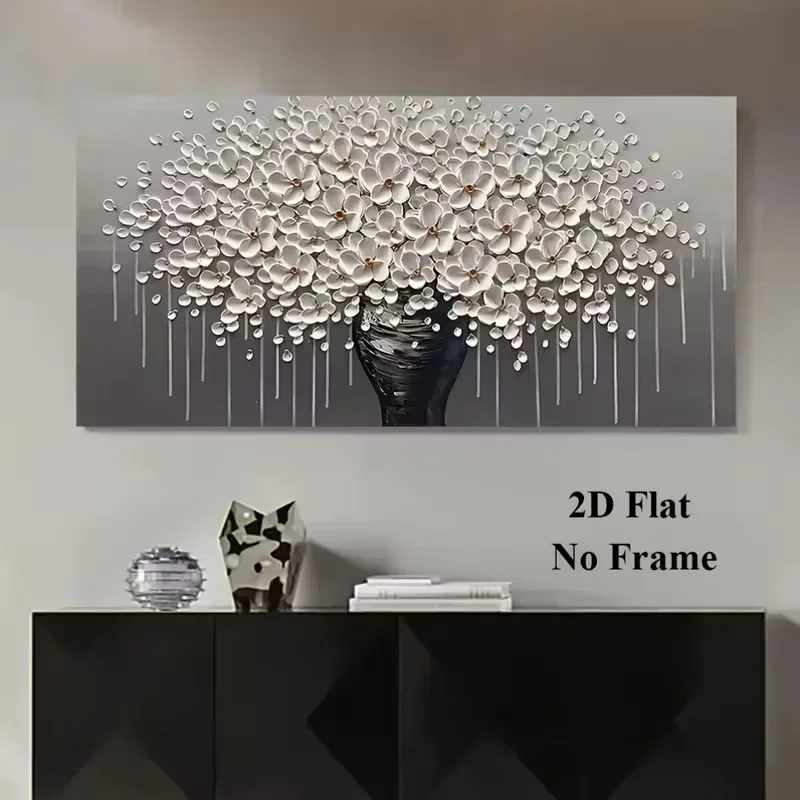 Multiple sizes 1pc frameless  Large size Canvas Painting, 1pc, Frameless Abstract Golden Tree Flower Canvas Painting Posters, Mi