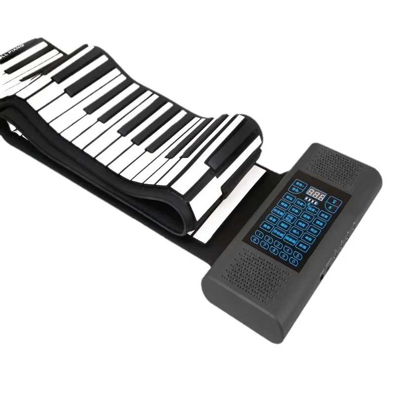 

Factory High Quality Portable 88 Keys Thickened Dual Horn Mode Bluetooth Lithium Multifunctional Beginner Hand Roll Piano