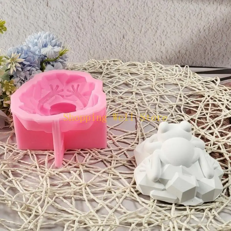 KX4B Lovely Animal Molds Plasters Molds Epoxy Resin Molds 3D Frogs Silicone Mould