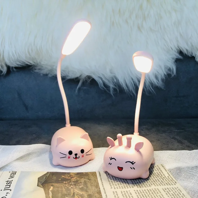 Cartoon Creative Folding LED Small Desk Lamp, Student Eye-protecting Study Book Lamp, USB Charging Mini Night Light