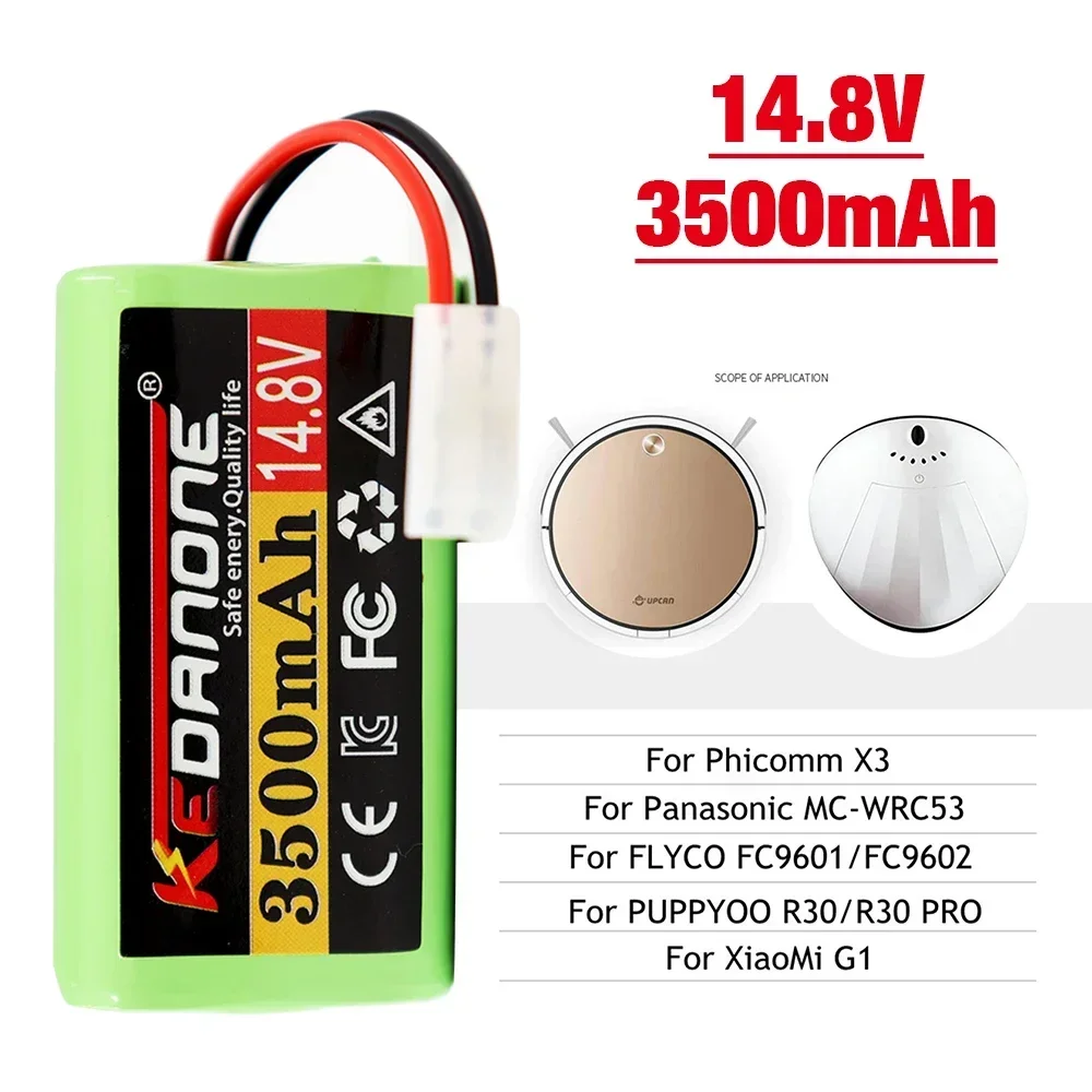 100% Originele Xiaomi Vervangende Batterij H18650CH-4S1P Voor XIOMI MIJIA Mi Robot Vacuüm-Mop Essentiële G1 MJSTG1 SKV4136GL 3500mAh