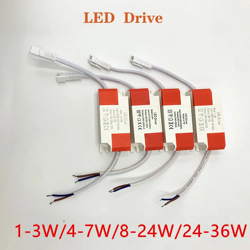 LED Driver 300mA 3w 4-7w 8-12w 18-24w 24-36w LED Constant Current External Driver Power Unit Supply For LED Bulb Transformers