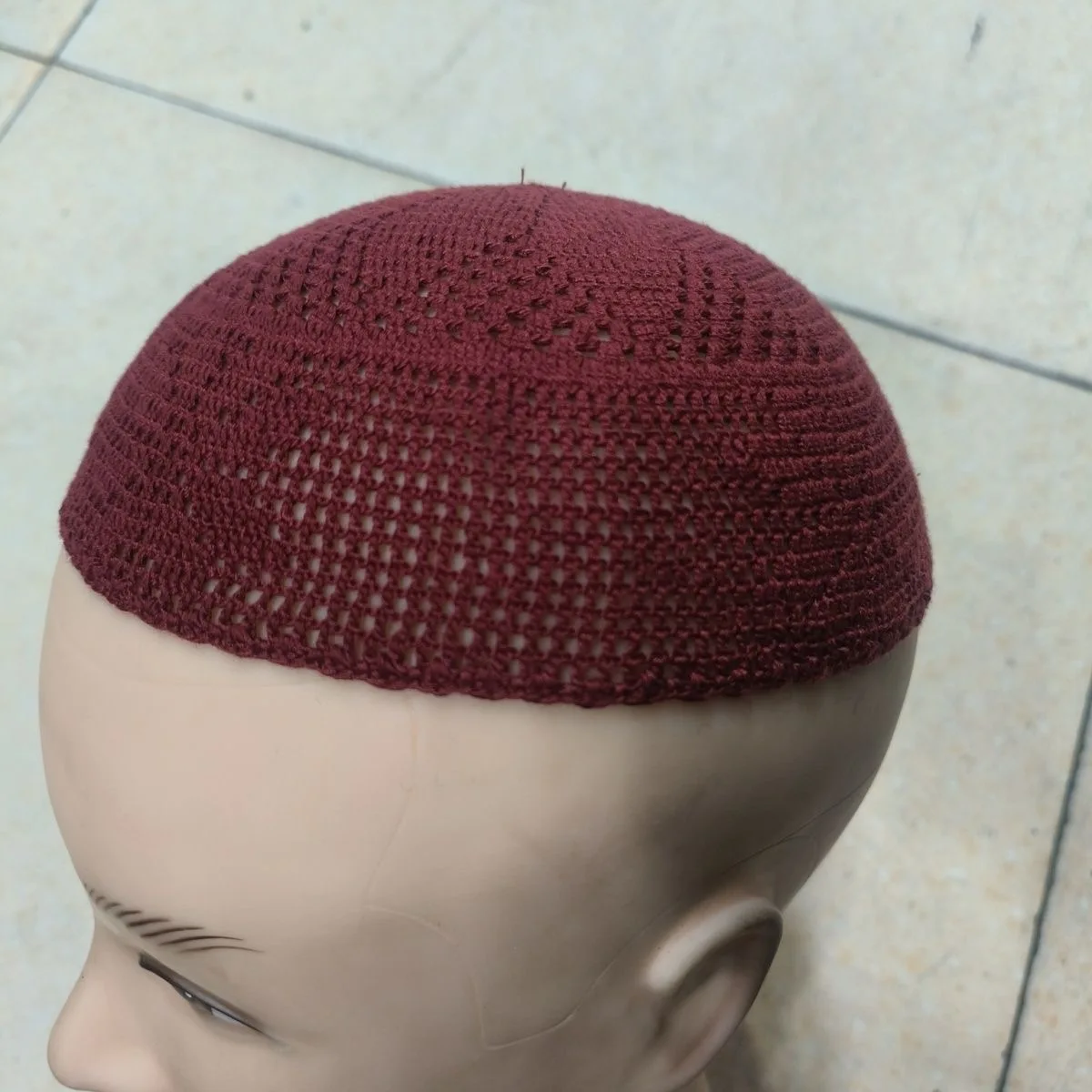 Muslim Caps For Children Men Clothing Skull Prayer Hat  Knitted Mesh Kufi Kippah Islamic Saudi Arabia Jewish Summer 0799 view 3