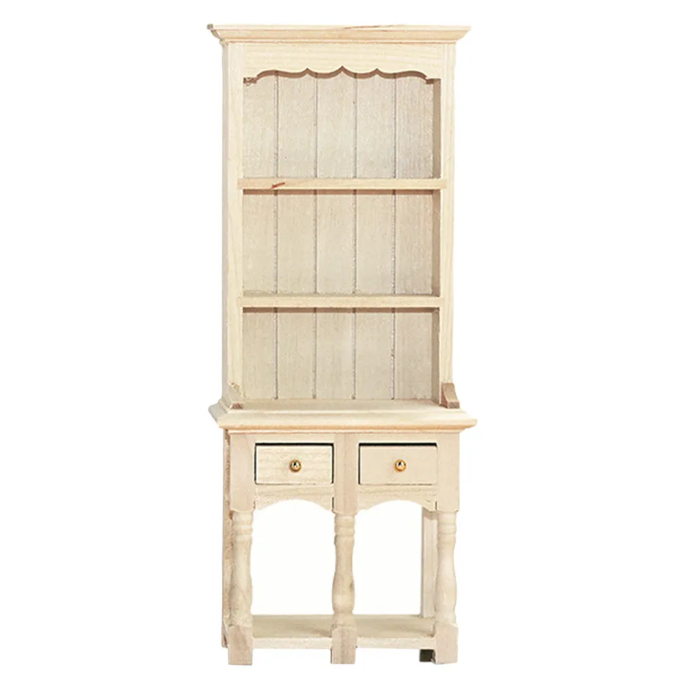 

Detailed Mini Wooden Cupboard 1:12 Scale Ideal for Dollhouse Kitchens Living Rooms Miniature Storage Cabinet Home Decor