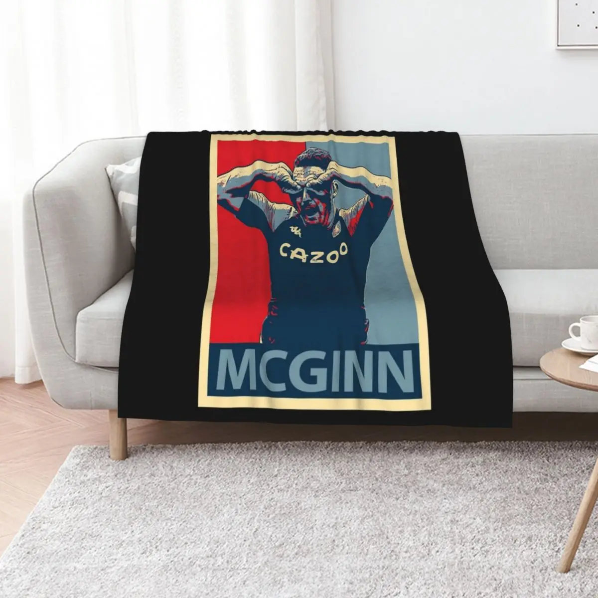 

John McGinn Classic T-Shirt.png Throw Blanket Plaid on the sofa valentine gift ideas Luxury Thicken Summer Beddings Blankets