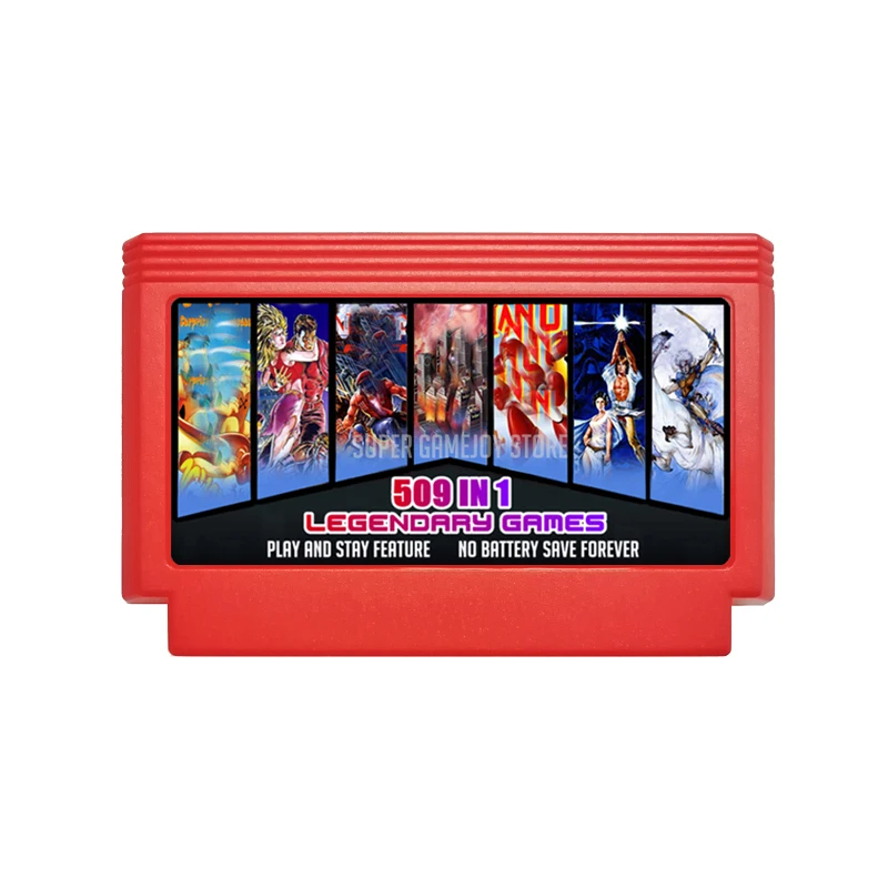 2025 Legendary Games of NES 509 in 1  for FC Console Video Games 1024M Bit Flash Chip In Use