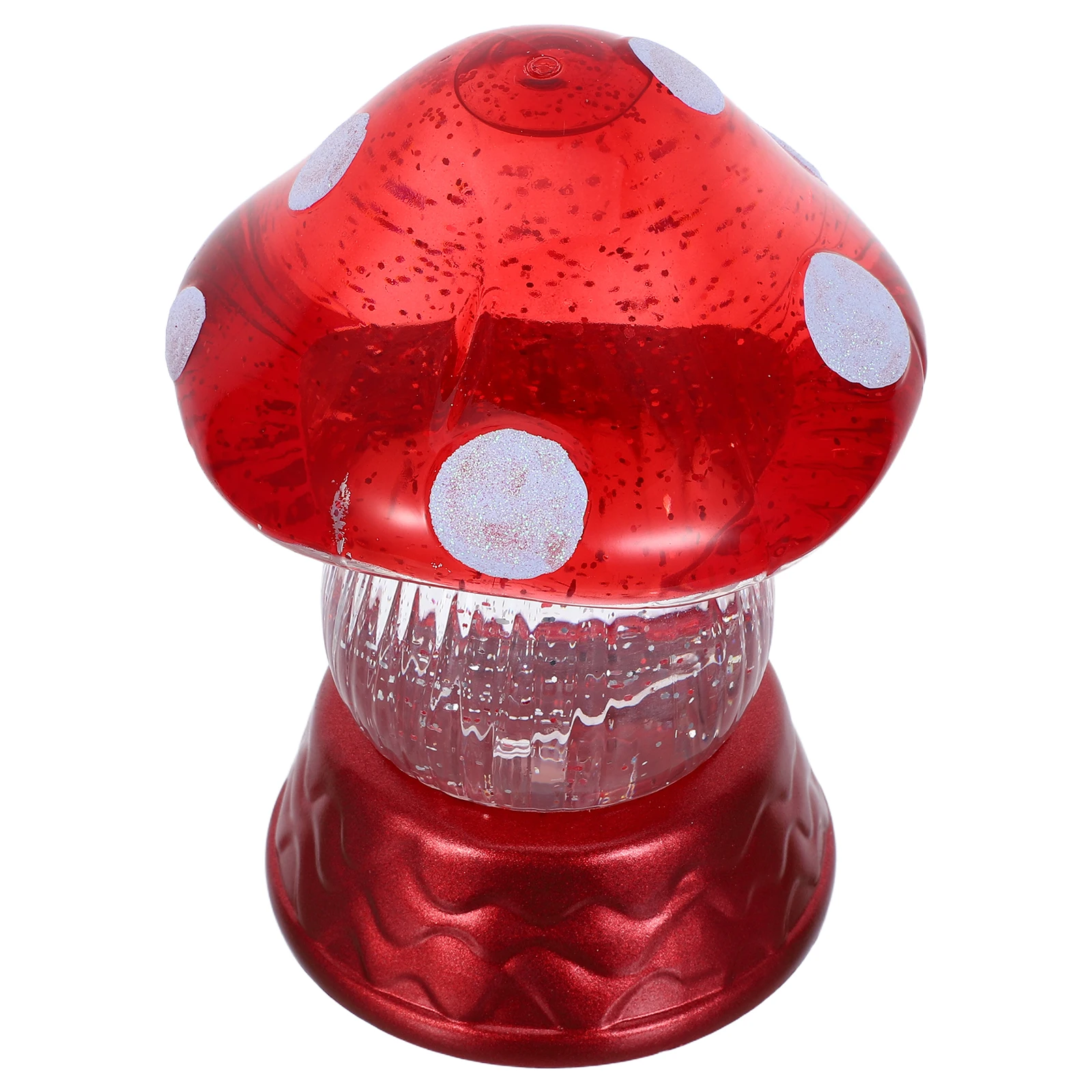 

Mushroom Night Light LED Non-Glare Lighting Christmas Snow Scene Ambient Lamp Bedroom Nightstand 7.27x5.89x5.89 Cute Mushroom