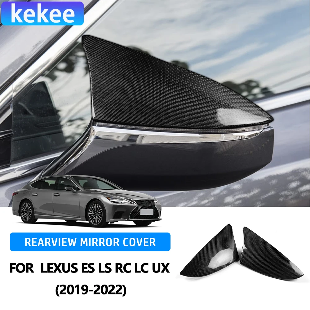 

Real Carbon Fiber Car Accessories Side-view Mirror Decorative Cover Trim For LEXUS ES LS RC LC UX 2019 2020 2021 2022