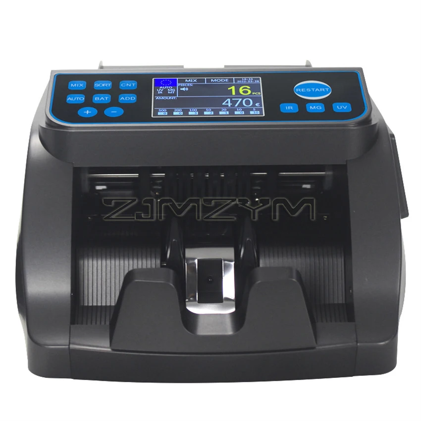 6000E EUR Value Money Cash Counter with TFT display Fake Bill Detector Banknote Fast Counting Speed Portable Detecting Machines