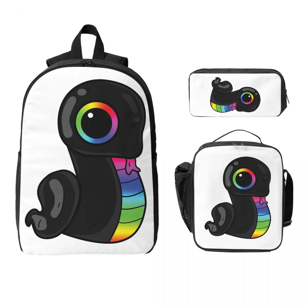 

Sneki Snek Fan Design Razer RGB Sticker Backpack Student Boys Girls BookBag School Bag 3ps Insulated Lunch Bag Pencil Case