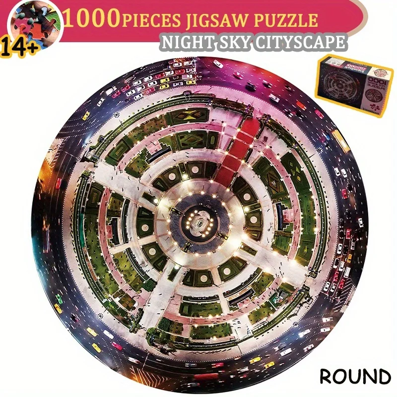 

Night Sky Cityscape Puzzles for Adults, Modern Home Wall Decor, Birthday Gift Idea, 67x48cm, 26.4x18.9in, 1 Box, 1000 PCs