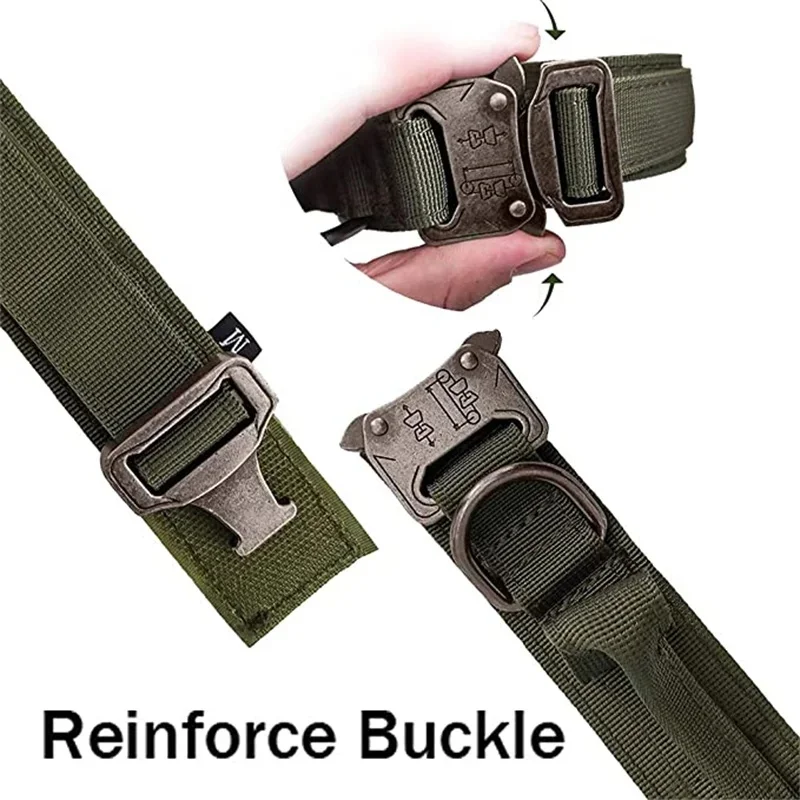 Hundehalsband-Leine-Sets Langlebiges Verstellbares Taktisches Halsband mit Leine für Mittelgroße und Große Hunde Deutscher Schäferhund Outdoor-Trainingszubehör – Detail 5