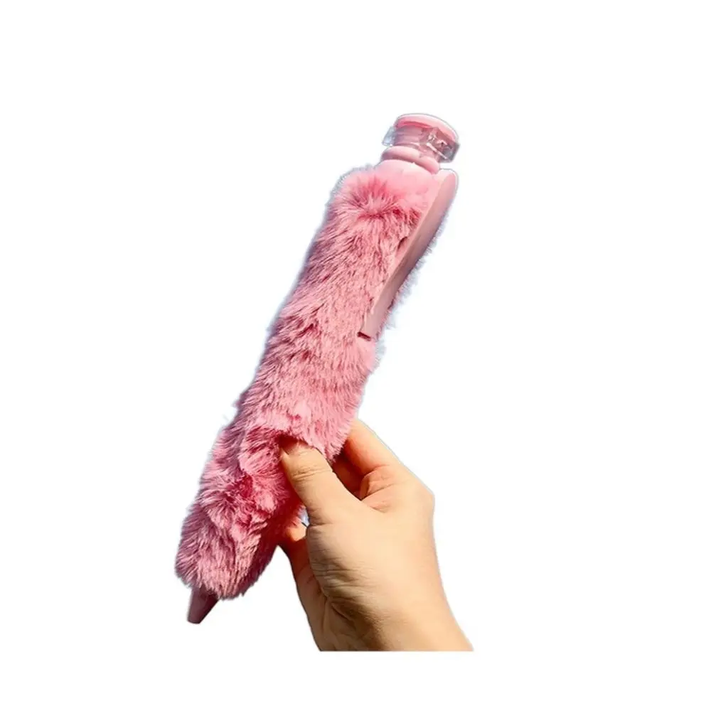 

ABS Cute Giant Ballpoint Pen Pink Blue Cute Plush Pen Plush Gyration Pressing Pressure Reducing Pen Learning