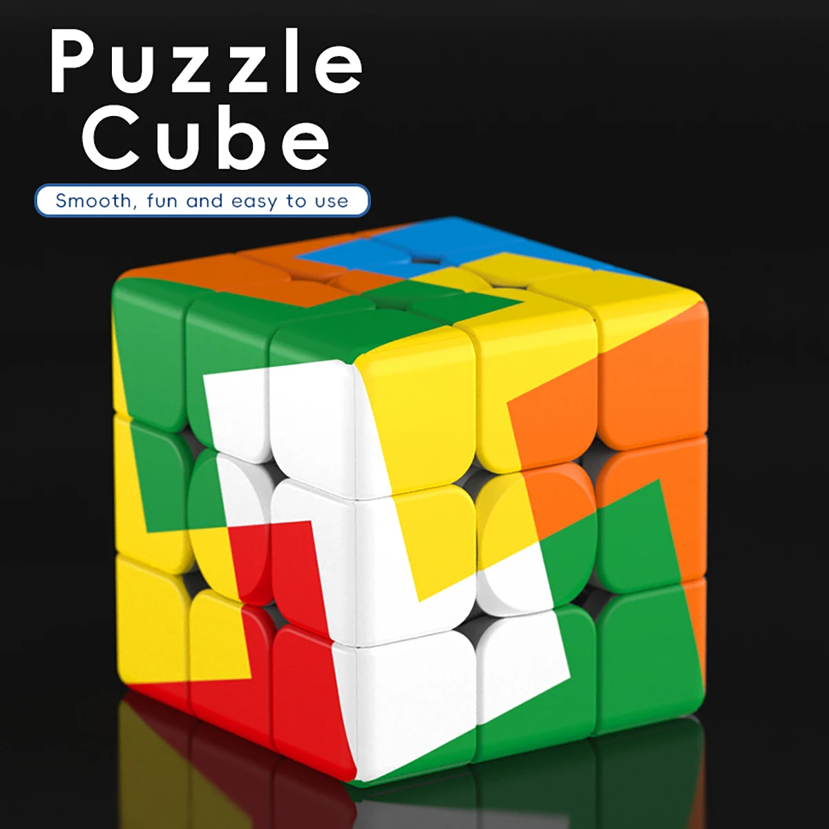 المكعب السحري 3x3x3 سريع تويست الأشعة فوق البنفسجية المطبوعة 6 اللون طاحونة الإجهاد المخلص المهنية لغز لعبة لعبة أطفال هدية