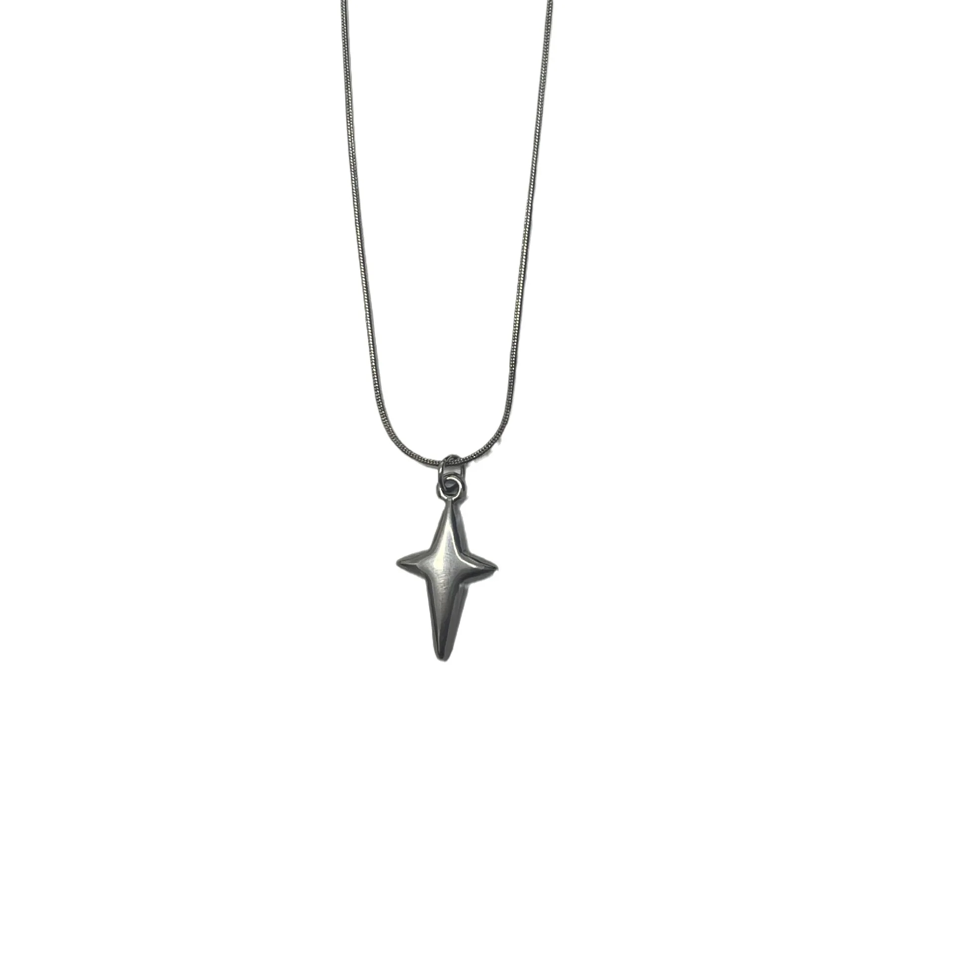 Korean Style Four-Pointed Star Pendent Necklace Simple Girl Clavicle Chain Trendy Girl Wedding Choker Fashion Jewelry Party Gift