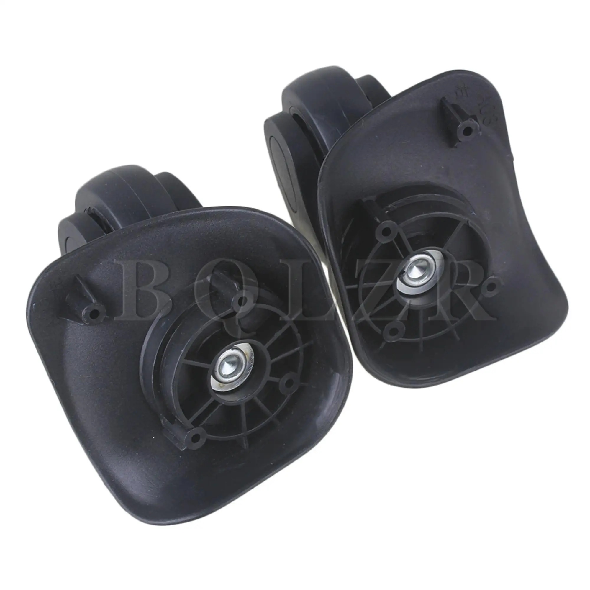 BQLZR 4pcs Luggage Caster Wheel Left & Right W041-2 Black Replacement Suitcase Wheels With Screws