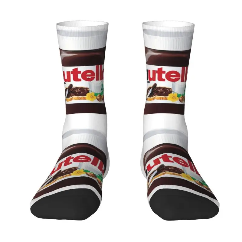 

Kawaii Men's Italy Nutellas Dress Socks Unisex Breathbale Warm 3D Printing Crew Socks