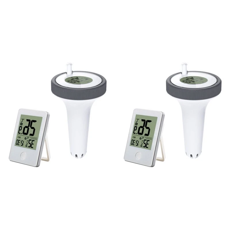 2026 New 2X Wireless Pool Thermometer Floating Easy Read,Digital Pool Thermometer Waterproof, For Swimming Pools, Aquariums