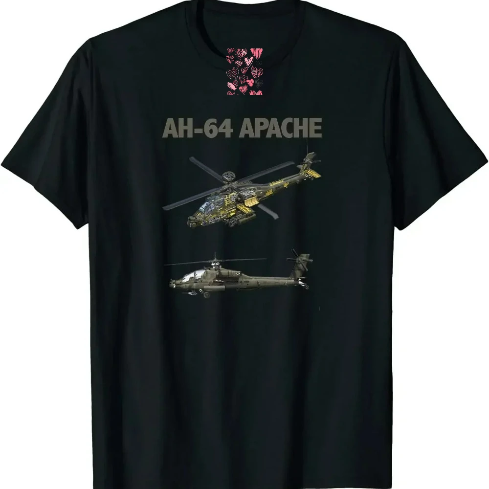 

AH-64 Apache Attack Helicopter T-Shirt New 100% Cotton O-Neck Summer Short Sleeve Casual Mens T-shirt Size S-3XL