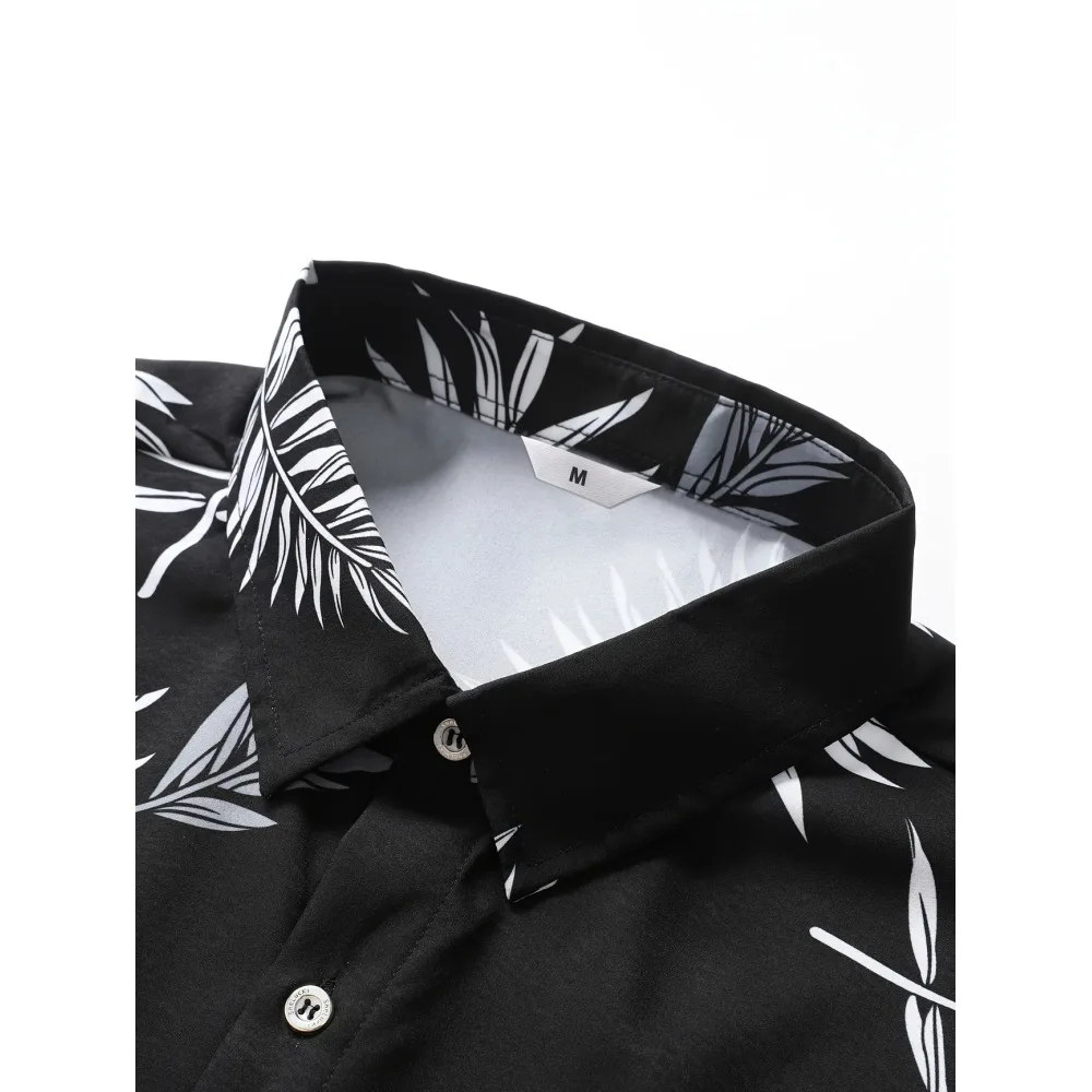 2025 Summer New Men's Classic Vintage Shirts Father's Day Gift Casual Hawaiian Shirt Breathable Light Comfortable Lapel Tops