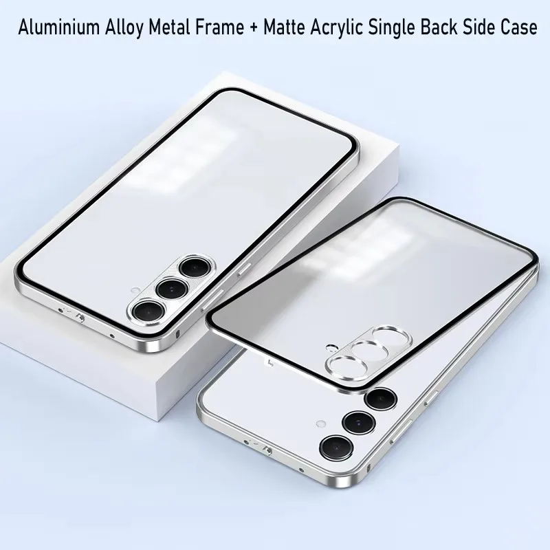 

Shockproof Metal Frame Bumper Armor Fundas Hard Cover For Samsung Galaxy A55 A54 A35 A25 A15 S23 FE Case Aluminium Alloy