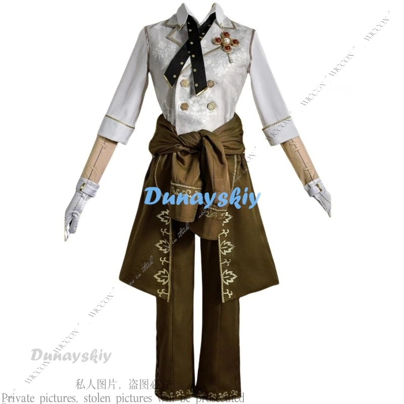 Luca Balsa Game Identity V Gevangene Anime Cosplay Kostuum Pruik Afstuderen Dag Shirt Broek Riem Hanger Once Series Uniform