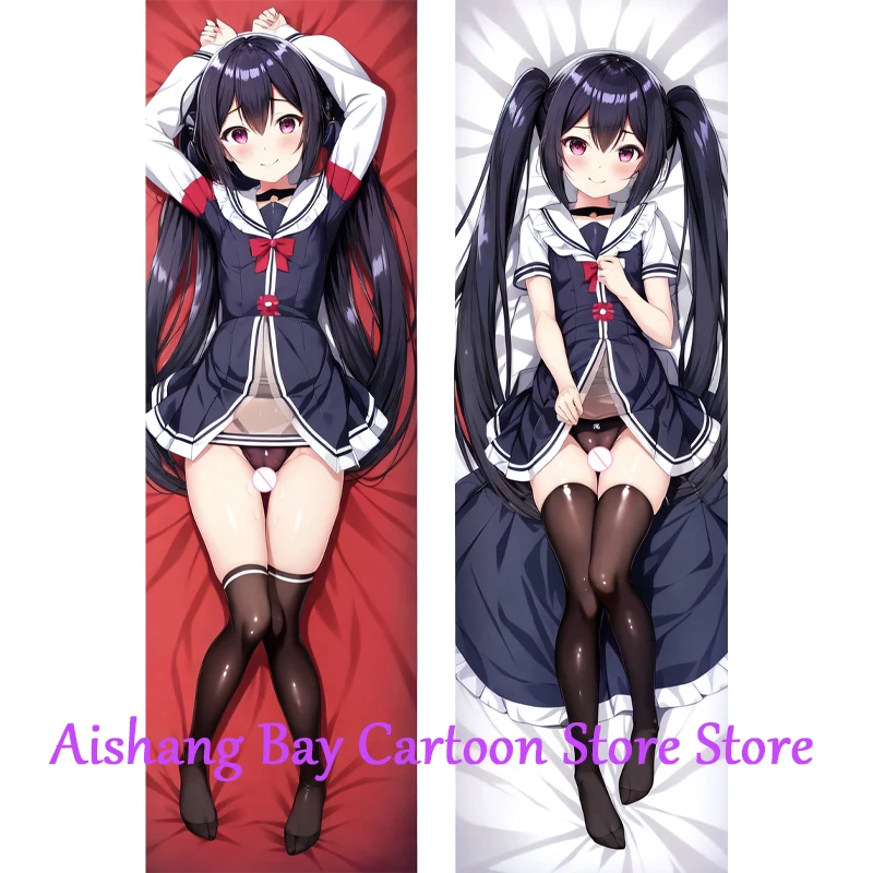 

Anime Azusa Nakano Dakimakura Pillow Case Otaku Waifu Bedding Hugging Body Throw 2-sided Print Pillow Cover