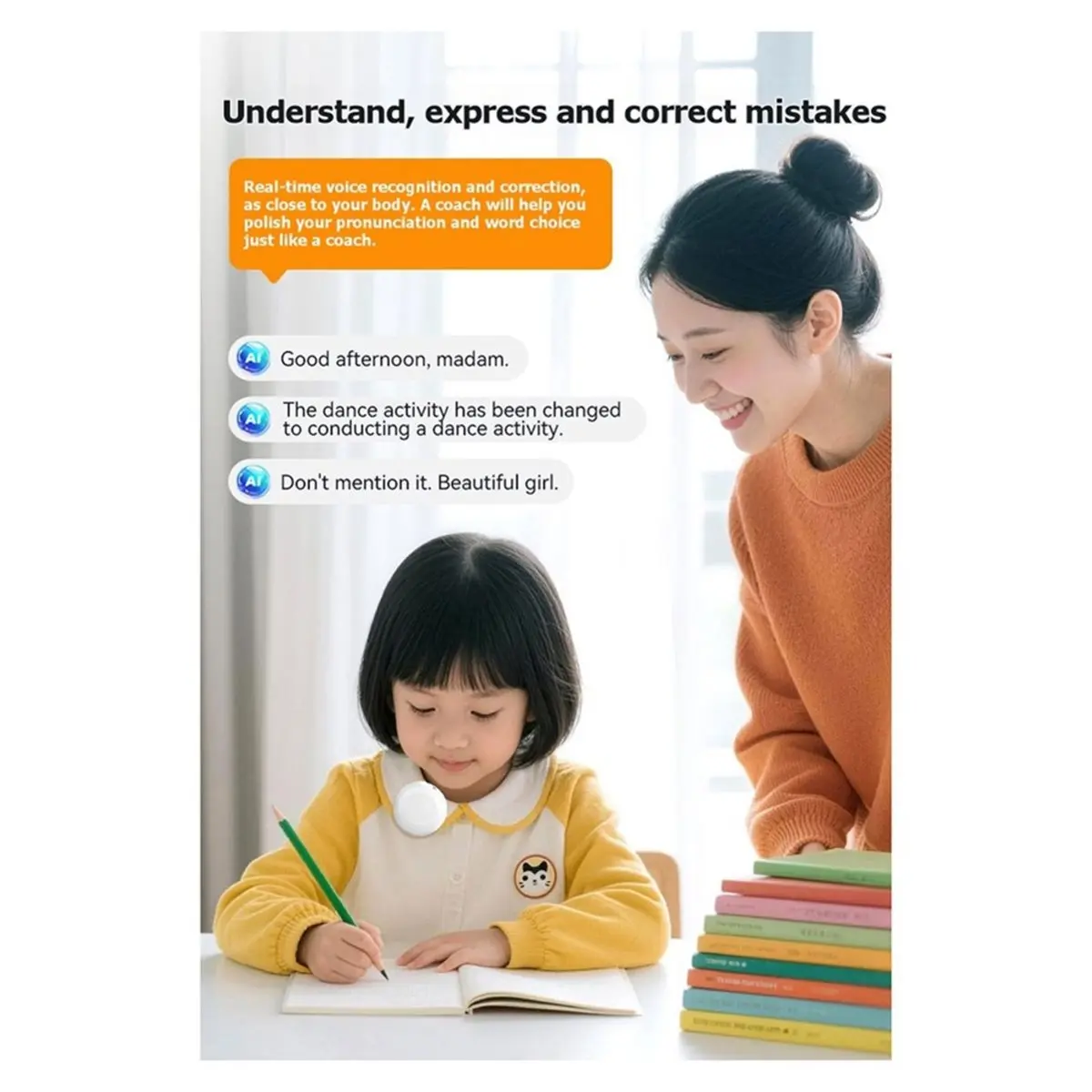 Intelligent Wearable Translator AI Translation Speaker 162 Language Real-Time Translation for Travel Business Study