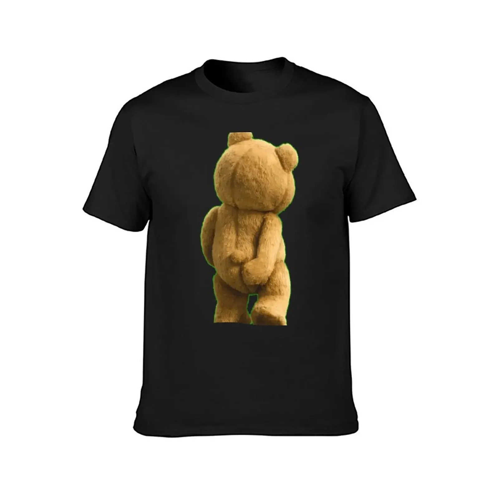 ted bear scratching his ass. T-Shirt quick drying customs Men's cotton t-shirt