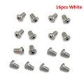 16pcs White