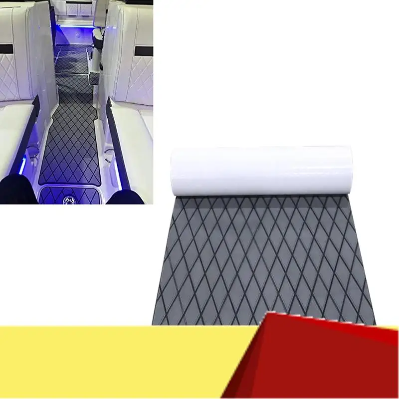 

EVA Foam Faux Teak Boat Deck Mat Decking Sheet Yacht Flooring Anti Skid Mat Self Adhesive Vehicle Pad-M53K