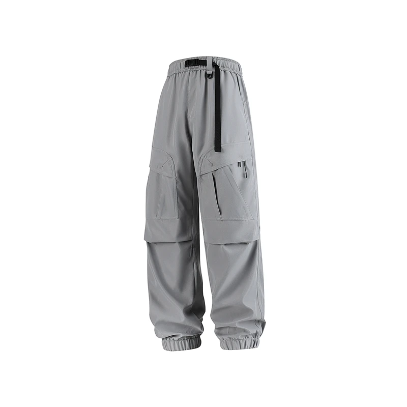 Men's Casual Loose Straight Leg Multi-Pocket Outdoor Work Trousers Breathable Comfortable Long Pants for All Seasons