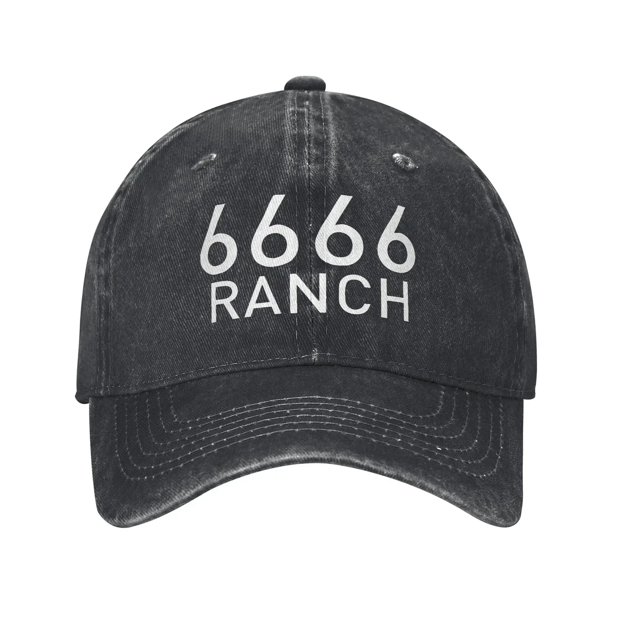 6666 Ranch Four Sixes Ranch Baseball Caps Vintage Distressed Washed Animals Grassland Headwear Men Women Outdoor Workouts Hats