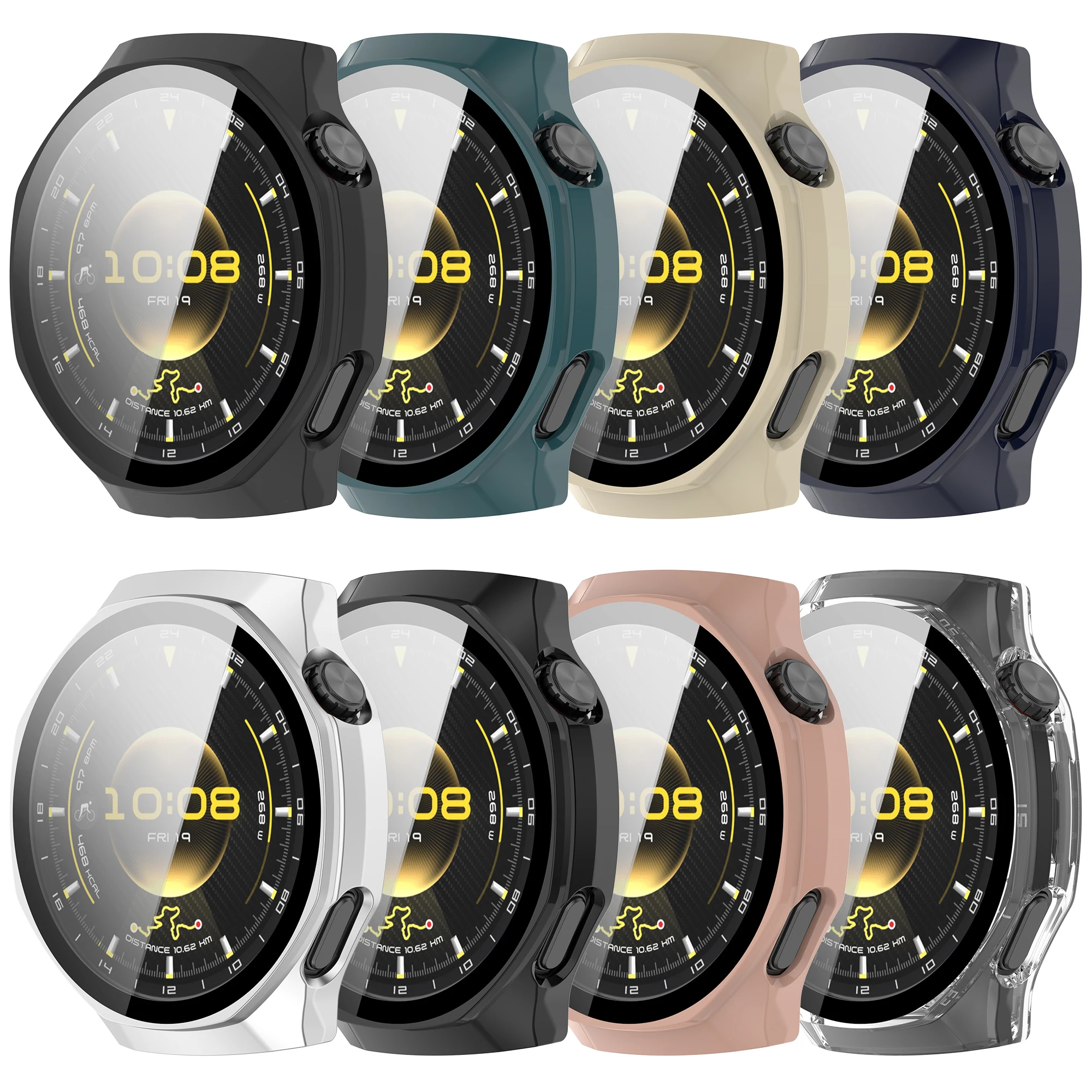 PC+Glass Protective Case For Huawei Watch GT6 Pro 46mm Full Screen Protector Shell Bumper Cover