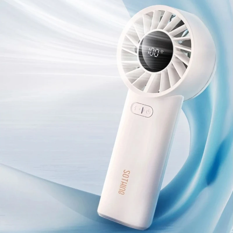 

SOTHING Mini Handheld Turbo Cooling Fan High-speed Cold Air Desktop Portable Simple Outdoor Small Fan USB Rechargeable Indoor